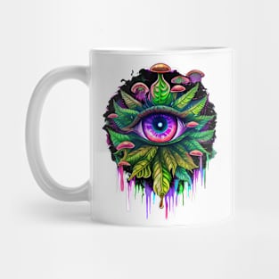 Trippy marijuana colorful design Mug